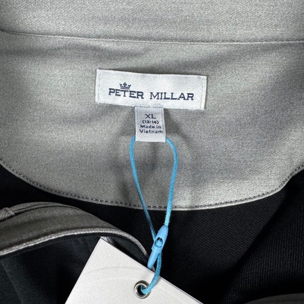 Lot of 2 Peter Millar Quarter Zip Pullovers Youth XL Black NWT Subway Patch - Picture 5 of 10